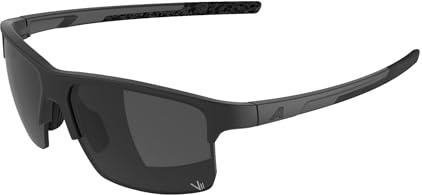 ALPINA EAGLE Q-LITE, occhiali da sole alla moda per adulti, protezione 100% UV-A, UV-B e UV-C - black matt (silver) - M