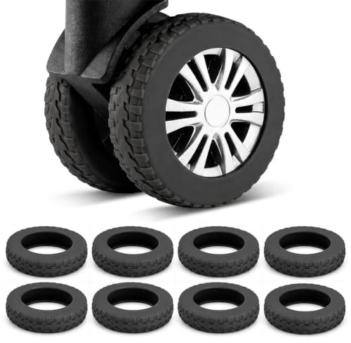 8 Protector Ruedas Maletas De Viaje, Fundas Protectoras De Silicona, Absorción De Impactos Y Reducción De Ruido, Protección Contra Desgastes Y Arañazos, Para Ruedas De Equipaje Y Maletas De Viaje