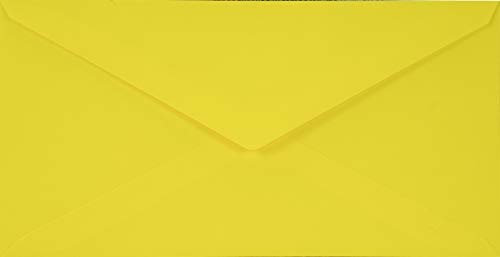 Netuno 25 Umschläge Gelb DIN lang 110 x 220 mm 115g Sirio Color Limone gelbe Briefumschläge farbig lang Briefhüllen DL Einladungsumschläge Hochzeit Briefhüllen schön yellow envelope invitation