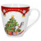 Van Well Kaffeebecher Weihnachtszauber, 530 ml Porzellan Glühweinbecher, große Kaffeetasse, XL-Becher, Weihnachtsmotiv