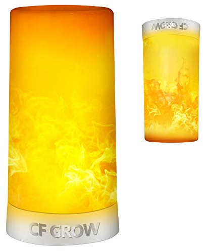 Luce a LED a effetto fiamma, ricaricabile USB, impermeabile, dimmerabile, 4 modalità, lanterna con rilevamento gravità e base magnetica, per Halloween, stanza, feste, bar