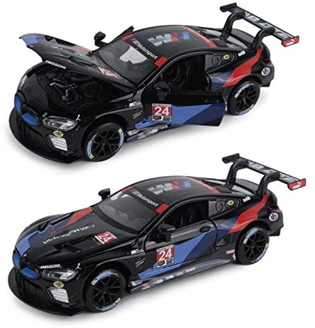 TURBO CHALLENGE - BMW M8 GTE 2020 Daytona - Die Cast - 029074-1/32 - Voiture Rétro-Friction - Noir - Métal - À Partir de 4 Ans