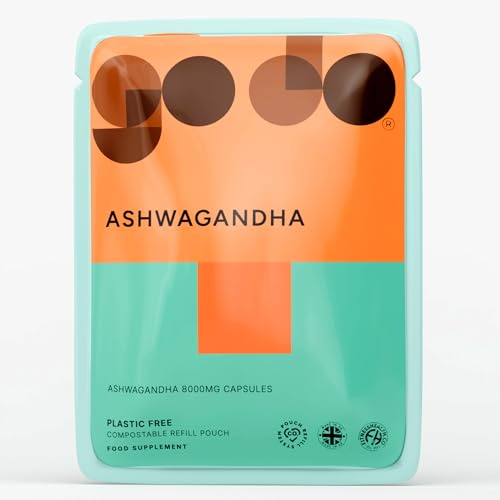 Fitness Health Ashwagandha Capsules 8000MG 60 Capsules - Pure Aryuvedic - Herbal Stress Relief Capsules - Support Mind Relaxation for General Well Being - High Strength Ashwagandha Supplement