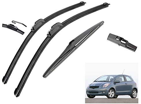 LAGOOS Scheibenwischer Für Toyota Yaris MK2 Fließheck Gebaut In Japan 2006-2011 Vorne Hinten Wischerblätter Bürsten Cutter Zubehör J Haken Scheibenwischer