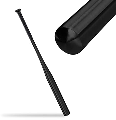 Relaxdays Baseballschläger Aluminium, 34 Zoll/ 86 cm, Rutschfester Griff, Softball Schläger leicht, Aluschläger, schwarz