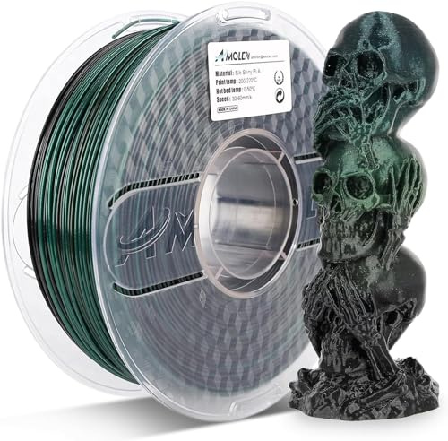 AMOLEN PLA 3D Drucker Filament, Matt PLA Filament 1.75mm, Sauber Gewickeltes Filament, Kompatibel Mit 3D FDM Druckern, Maßgenauigkeit +/- 0.02 mm, 1KG Spule(2.2Pfund)