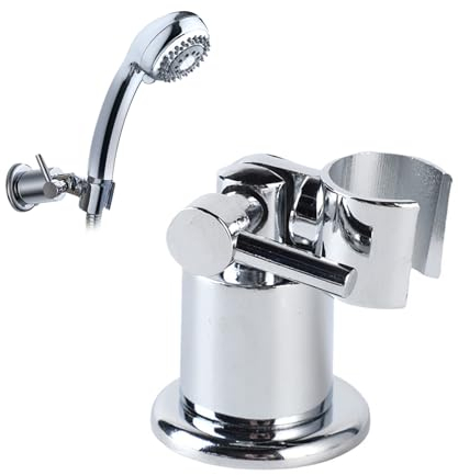 Thapncow Inox Supporto soffione doccia muro|180° Supporto regolabile per soffione doccia|Supporto doccia mano a parete|Staffa per soffione doccia completamente in metallo per bagno e toilette argento