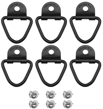 OTOTEC 6 anclajes de amarre de carga, ganchos resistentes en V, pernos de acero inoxidable, gancho de anillo en V, ganchos de remolque para camiones de carga, kayak, camionetas