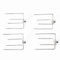 Bukeey Lot de 4 pinces à viande en acier inoxydable pour tournebroche, tournebroche, barbecue, pince à viande