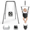 4-in-1 Schaukeln & Baby Türhopser Set für Kleinkinder, Schaukelset für Kinder Faltbarer Metallständer für drinnen und draußen, einfach zu montieren und aufzubewahren (Schwarz)