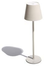 Muitomas, Lampada da Tavolo con Controllo Touch e Intensità della Luce Regolabile, Lampada Design da Comodino o Scrivania, Ricarica cavo USB-C, Batteria 1800 mAh, Colore Bianco