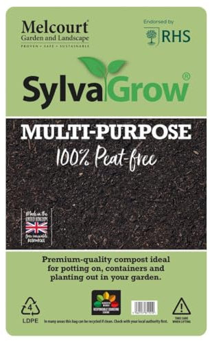 Melcourt Sylvagrow 40 Litre Multi Purpose Compost - Indoor Outdoor Garden Growing Soil - Perfect for Seed Sowing, Hanging Baskets, Tubs, Containers, Bed & Borders, House Plants