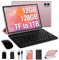 DEERTiME 2025 FHD Tablette Tactile 10 Pouces Android 13 12Go RAM+128Go ROM (TF 1 to),avec 5G WiFi, 8 Cœurs, 2.0 GHz, Widget, 6000mAh, BT 5.0, 5+8MP, Tablette avec Clavier et Souris - Or Rose
