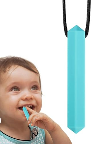 Collana masticata Buffy - collane da masticazione in silicone resistente, morsi di gonfiore sensoriale | Collana creativa dei giocattoli per denti per i giocattoli per denti sensoriali per tutti