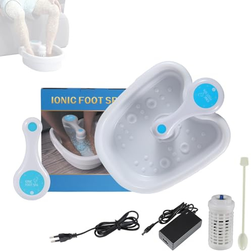 Pediluvio ionico, Pediluvio Ionic Detox, Kit completo per bagno di elettrolisi dei piedi, Macchina per la pulizia della spa per i piedi portatile (New)