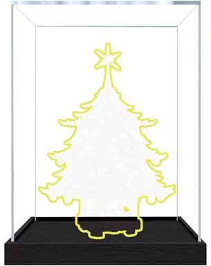 Vitrina acrílica para Le-go 41843 modelo de árbol de Navidad familiar, caja expositora a prueba de polvo (solo caja de exhibición) (2 mm)