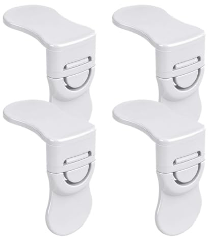 MUNZE Seguridad Cajones Bebe 4 Piezas Blanco Estándar Doble Interruptor Adhesivo 3M Armarios