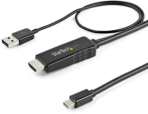 StarTech.com HDMI auf Mini DisplayPort Kabel (2m, 4K 30Hz, USB power delivery, Mac und Windows, aktiver Adapter)