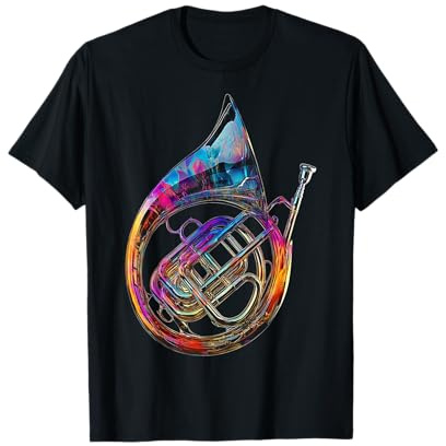 Cor français Instrument de musique Illustration graphique Cor français T-Shirt