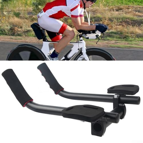 Guidon de vélo AeroComfort Aérodynamique en aluminium Guidon TT Guidon VTT Vélo de route Course Triathlon (type 0603)