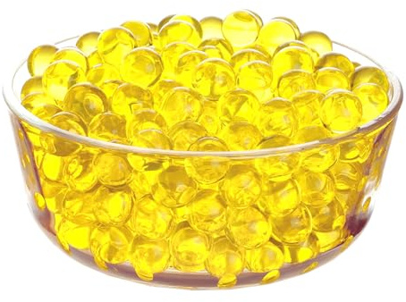 TUMYBCC Perlas de Agua para Jarrones Decorativos – 50g (6000 Perlas) Velas Flotantes, Plantas, Flores en Jarrones, Centros de Mesa de Boda, Relleno de Jarrones (Amarillo)