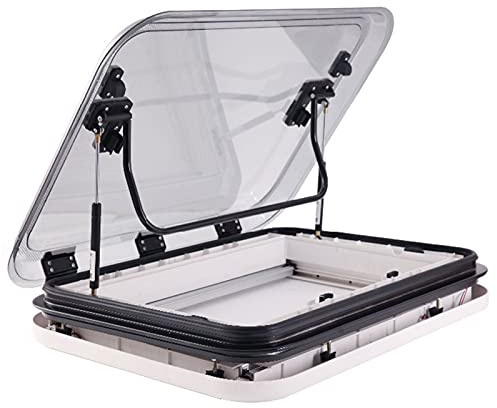 NOYGRNH Ventana de Techo for Caravana, Autocaravana, Autocaravana, tragaluz Grande con luz LED, tamaño Ideal for Caravana, Remolque, Coche Modificado, vehículo Especial (800 x 500 mm)(800x500mm)