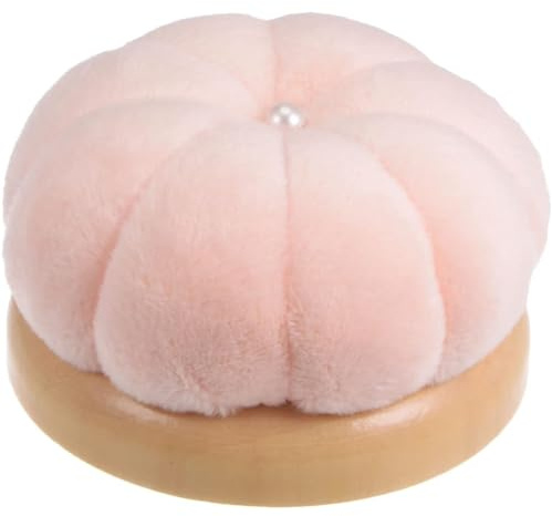 1 Pcs Pin Cushion, Velvet Sewing Pin Cushion Pumpkin Needle, Cute Pins Cushions Cushions Japanese Style, for Quilting, Needlework and DIY Crafts (Pink)