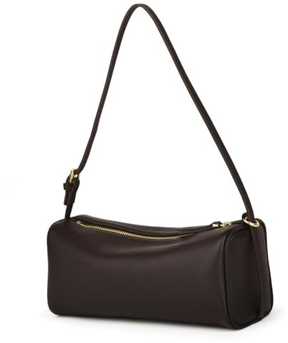 DONNAIN Lederhandtasche Damen Echtleder, Hochwertige Handtasche Damen Leder, Umhängetasche Leder, Ledertasche Damen Echtleder, Crossbody Hobo Bag mit verstellbarem Riemen, verlängern Form (Kaffee)
