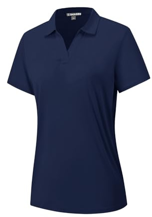 DEHORU Women’s Polo Shirts UPF 50+ Short Sleeve Ladies Work Polo | Sim Fit Lightweight Quick Dry Summer Polo Tops Sun Protection Shirt for Business Casual Work