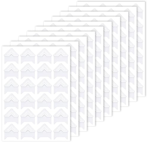 ADLABLD 240 Stück Fotoecken Selbstklebend,10 Blatt Fotoecken für Fotoalbum,Dekorativ Foto Ecken Fotoecken,für DIY Scrapbooking Fotoalbum(Weiß)