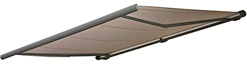 Mendler Ersatz-Bezug für Markise T124, Vollkassette Ersatzbezug Sonnenschutz 5x3m - Polyester Sand