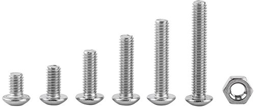 170 Stück M4 Innensechskantschrauben Edelstahl SS304 Innensechskant Halbrundschrauben Schrauben Muttern Sortiment Kit mit Aufbewahrungsbox