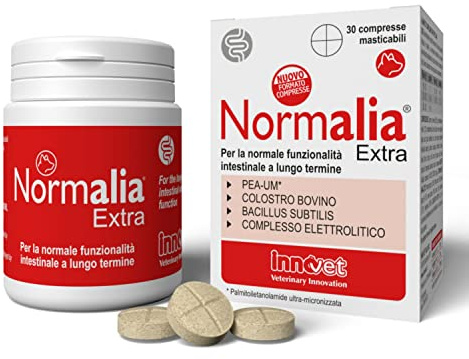 Normalia Extra 30 Compresse Masticabili, Per la normale funzionalità dell'intestino a lungo termine. Per Cani
