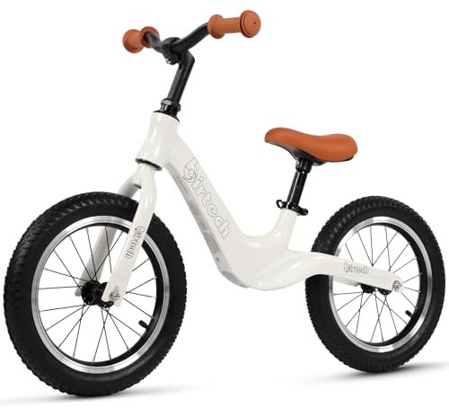 Hello-5ive Bicicletta senza pedali per bambini da 3,4,5,6 cm, con pneumatici ad aria con telaio in lega di magnesio, leggera senza pedale, bicicletta da allenamento per bambini da 35,6 cm