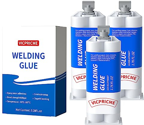 Hochfester 2-Komponenten-Epoxid-Metallkleber, 1.76oz Hochleistungs-Flüssigschweißkleber für Metall, Keramik, Edelstahl | hitzebeständig & vielseitige Reparatur (3pcs)