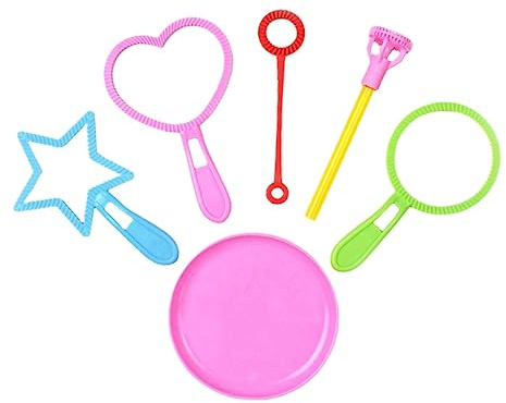 Vaguelly 6pcs Bubble Wand Set Giant Bubbles for Boys and Girls Toddlers Wand Maker Outdoor Toys Random Color