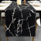 ViaElayu Tischläufer Modern Schwarz Weiß Marmor Textur Abstrakte Abwaschbar Outdoor Frühling Landhausstil Vintage Bauernhaus Rechteckige Tischdecke Küche Tisch Läufer Party Deko 40x140 cm