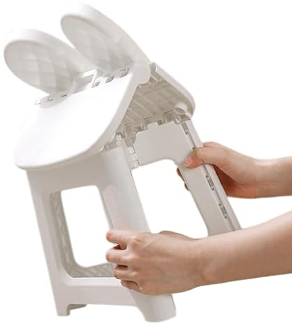 Taburete plegable para niños, diseño de dinosaurio de conejo, silla plegable con respaldo, silla de asiento engrosada, silla de cambio de zapatos para casa, baño