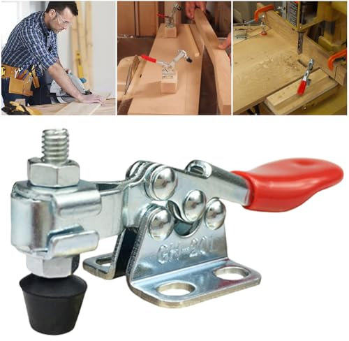 LYEAA 4 abrazaderas de palanca para herramientas de mano, abrazadera horizontal para carpintería