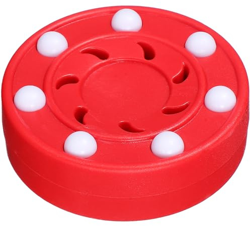 HEMOTON Disco de Hockey Roller Puck Profesional Rojo para Entrenamiento y Superficies Lisas Resistente Alta Dureza para Patines y Hockey Callejero