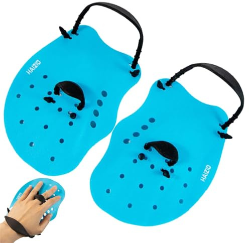 Remo de natación para niños - Guantes de natación ajustables de silicona para niños - Equipo de natación portátil para adultos con agujeros de drenaje, ayudas de natación reutilizables para