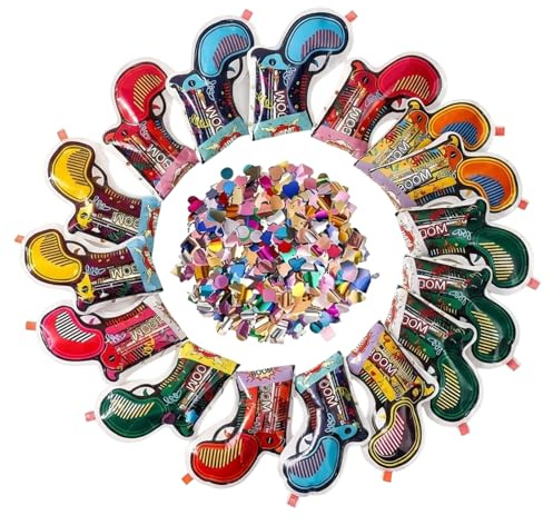 30 Pack Inflatable Confetti Shooters, Non-Pyrotechnic Adult Celebration Tools for Wedding Receptions, Birthdays & Festive Events, Lightweight Party Decorations for Indoor & Outdoor Gatherings