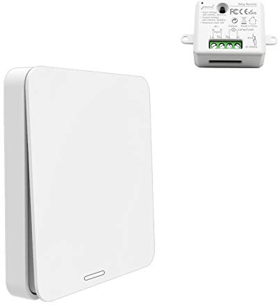 didikit Interruttore Luce Wireless, Energia Cinetica, 2500W Relè, 200m Raggio, Senza Batteria, per Lampade e Impianti Elettronici