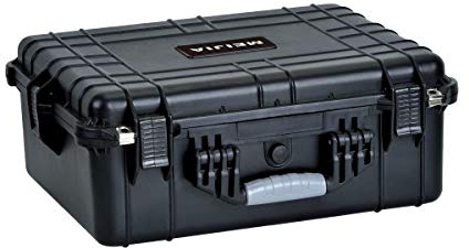 MEIJIA Housses pour appareils Photo compacts,Valise boîtier Rigide pour caméra, capacité de 33L avec Insert en Mousse Personnalisable, Noir, Noir élégant, 20,62 x 16,85 x 8,11 Pouces