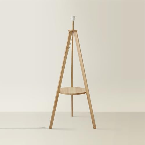 MiniSun | Modern Light Wood Tripod Design Floor Lamp Base with Storage Shelf | Floor Lamps & Torchieres, Home Décor, Improvement & Lifestyle Essential