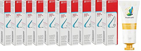 NASENSPRAY 0,1% AL Sparpack 10 X10 ml inkl. einer hochwertigen Handcreme Marke Faar-Apo