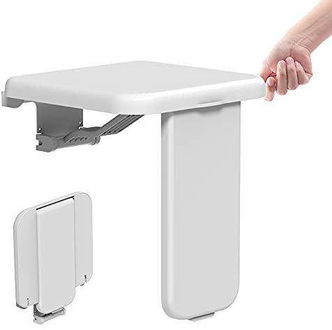 Duschsitz Klappbar Wandmontage Duschklappsitz Klappsitz Dusche bis 200kg Badestuhl Duschhocker-Badhocker Hocker Duschstuhl für Senioren Kinder Weiß
