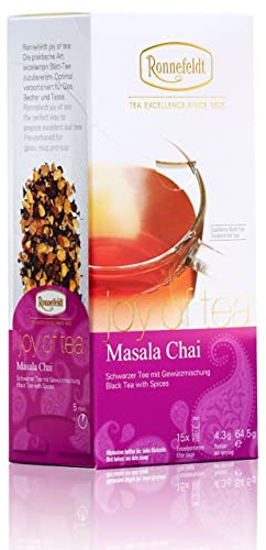 Ronnefeldt Masala Chai 'Joy of Tea' - Schwarzer Tee mit Gewürzmischung, 15 Teebeutel, 64.5 g, Menge:2 Stück