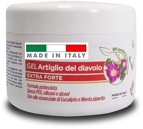 Outlet Accessori Gel Pomata Artiglio del Diavolo FORTE Concentrato - Formato Grande 250ml - Gel Pomata Azione Rapida e Intensa - Naturale Bio 100% Italiano