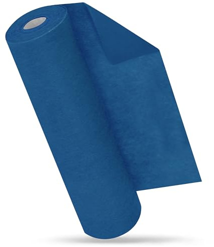 MODERNO Vlies Tischläufer Blau, Tischband Dunkel Blau, Modern, Outdoor, Tischdeko, Partydeko für Geburtstag, Hochzeit, Festliche Dekoration, 30 cm x 25 m